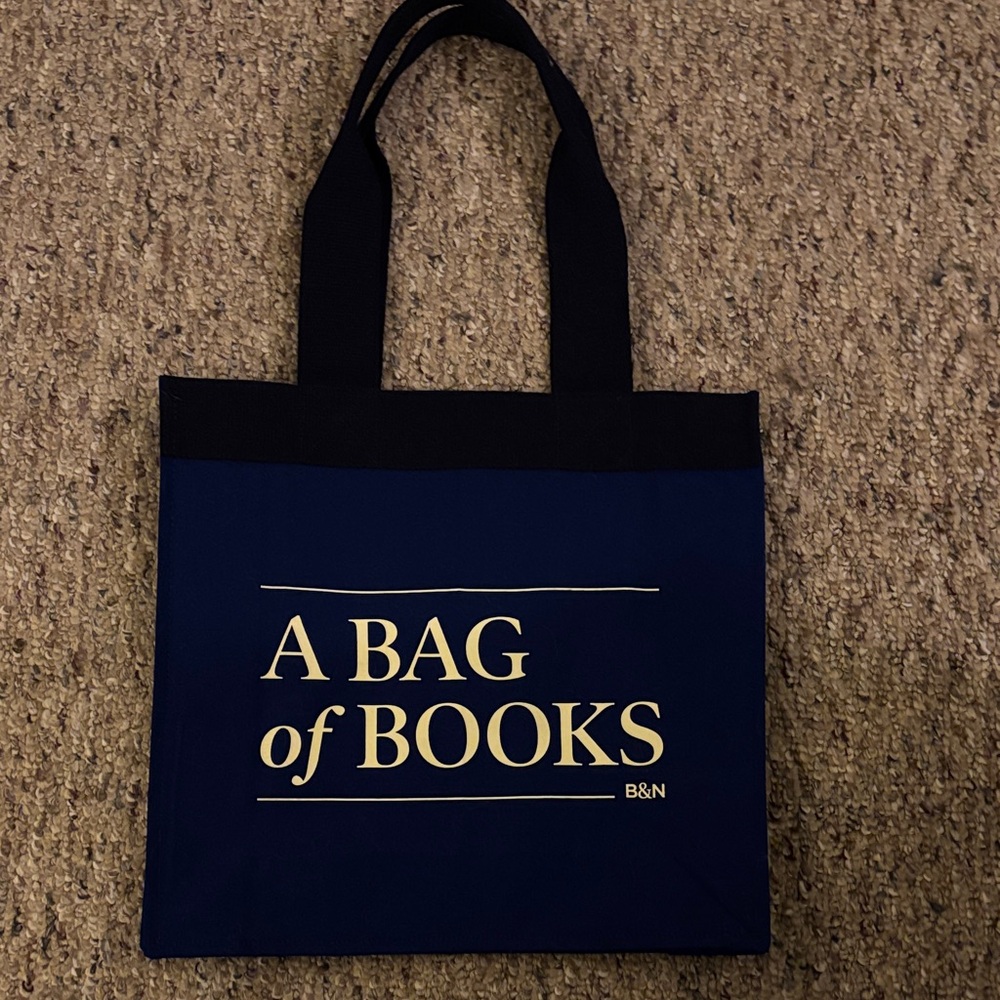 Barnes & Noble a Bag of Books Blue Tote Bag